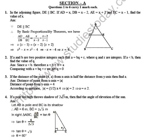 Cbse Class Mathematics Question Paper Set G The Best Porn Website