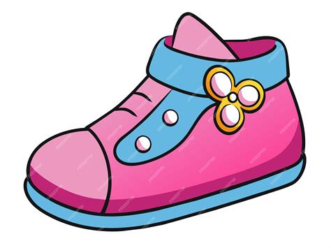 Un Dibujo De Un Zapato Con Una Flor En él Vector Premium