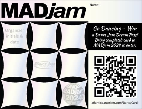 Dance Card - Mid Atlantic Dance Jam