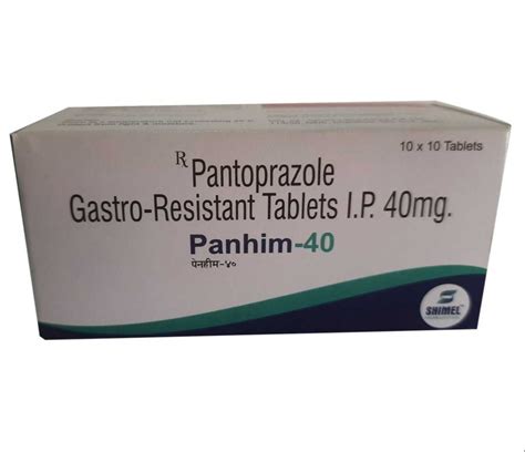 Shimel Pantoprazole Gastro Resistant Tablets IP 40 Mg 10x10