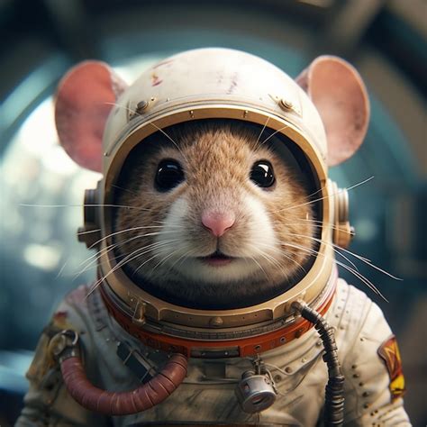 Premium AI Image A Mouse In A Space Suit