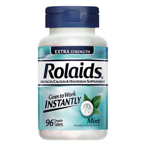 Rolaids Extra Strength Antacid Chewable Tablets Mint Shop Digestion