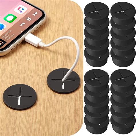 10pcs Desk Grommets Flexible Silicone Cable Hole Cover Wire Organizer