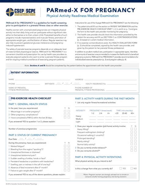 Exercise Prescription Template