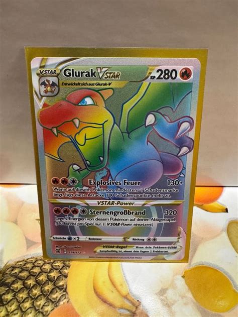 Glurak Vstar Rainbow Full Art Strahlende Sterne Kaufen Auf Ricardo