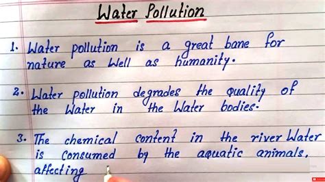 Water Pollution Essay For Class 2 Sitedoct Org