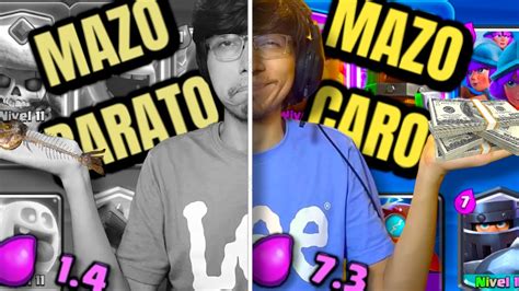 CLASH ROYALE con el MAZO MÁS BARATO y el MÁS CARO YouTube