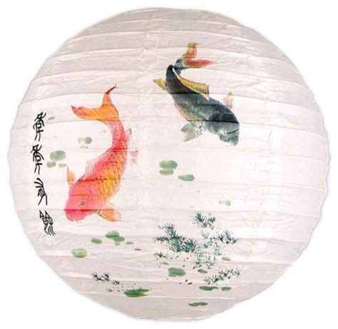 Fabulous Koi Fish Lantern Asian Pendant Lighting By Oriental Decor