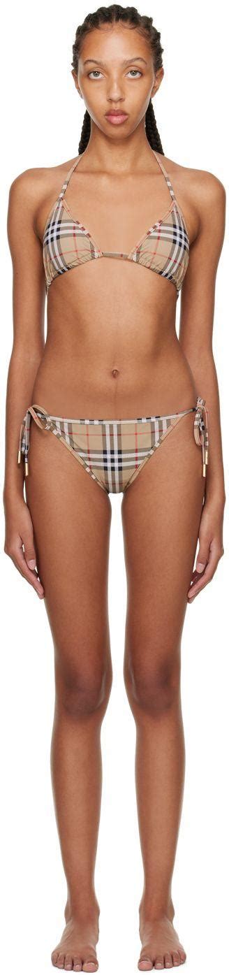 Burberry Cobb Triangle Bikini In Black Lyst