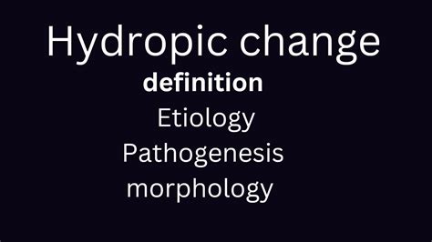 Morphology Of Reversible Cell Injury Hydropic Change Pathology