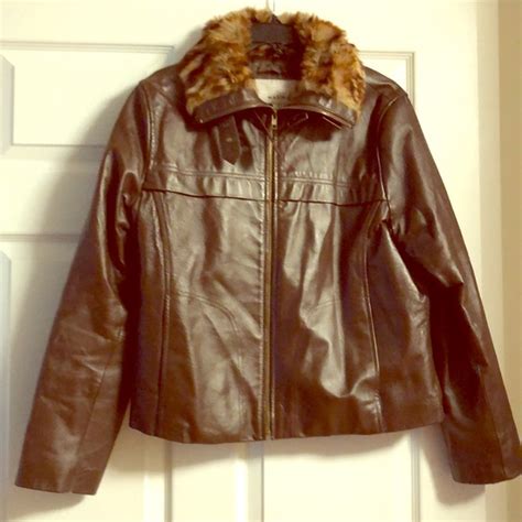 Maxima Jackets Coats Vintage Maxima Leather Jacket Wfur Trim