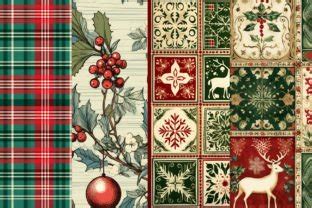 Vintage Christmas Digital Papers Graphic By Bonadesigns Creative Fabrica