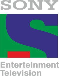 the sony entertainment television logo is shown in black and white, with blue and green