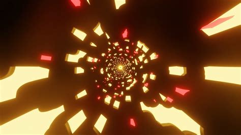 Enjoy This VJ LOOP NEON Red Yellow Tunnel Abstract Background Video