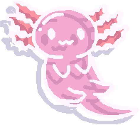 Pixilart Neon Axolotl By Shinylopunny