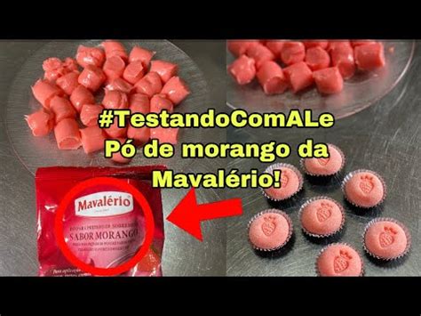 TESTANDOCOMALE PÓ SABORIZANTE DA MAVALÉRIO BRIGADEIRO DE MORANGO