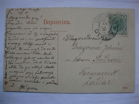 Pozdrav iz Biograda na moru old postcard J Pelicarić 1907 dopisnica