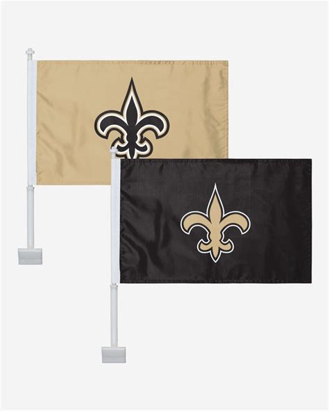 New Orleans Saints 2 Pack Solid Car Flag Foco