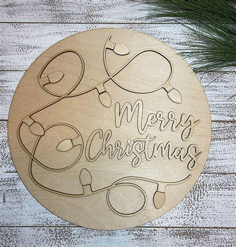 Christmas lights Merry Christmas DIY wood sign - Do it Yourself