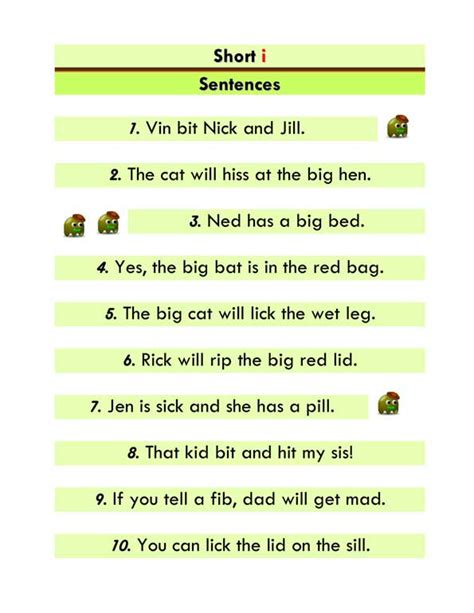 Esl Phonics Lessons Short I 1 Stickyball Esl Lessons