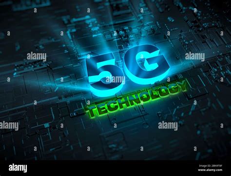 Abstract 5g Network Technology Background As  Images Created In 3d