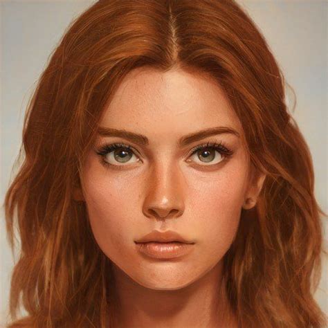 Portrait By Whovian G Artbreeder Red Hair Brown Eyes Red Hair Blue