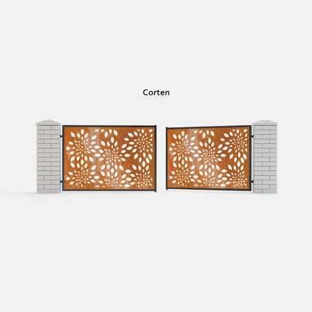 T Le Corten Portail Portail En Acier Corten Design Laserkit