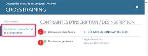 La Gestion Des Contraintes D Inscription Et De D Sinscription Par Club