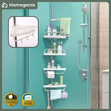 4 Layer Corner Shower Caddy Adjustable Shower Shelf Bathroom Organizer