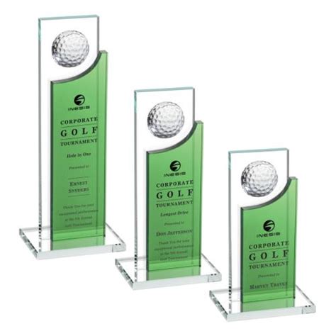 Oleary Golf Green Rectangle Crystal Trophy Trophy