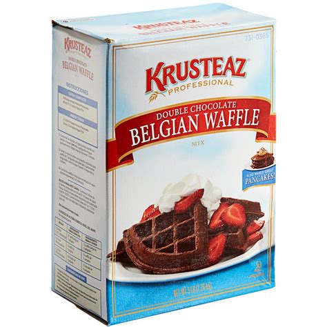 Krusteaz Professional 5 Lb Double Chocolate Belgian Waffle Mix 6case