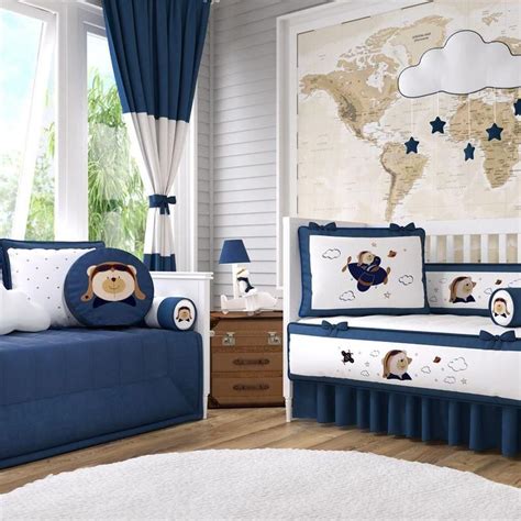 Ursinhos Quarto De Bebe - Quarto Bebê Menino Urso Aviador Grão de Gente - Quarto de Bebê Completo ...