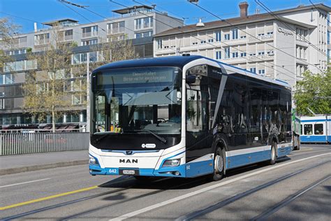 Vbz Neoplan Bus Nr Zh Unterwegs Auf Der Linie In