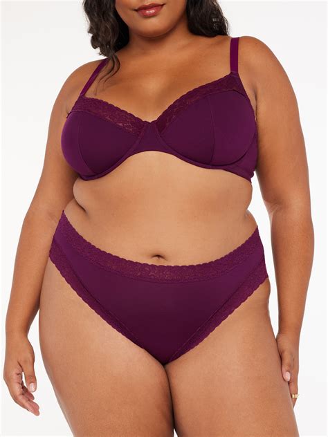 Cotton Essentials Lace Trim Cheeky Knickers In Purple SAVAGE X FENTY