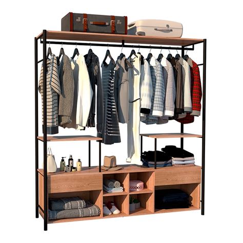 Guarda Roupa Casal Modulado Closet Barcelona Preto Demoli O Artefamol