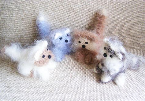 Cute Fluffy Kittens Plushy Hand Knitted Kittens Stuffed Animal - Etsy