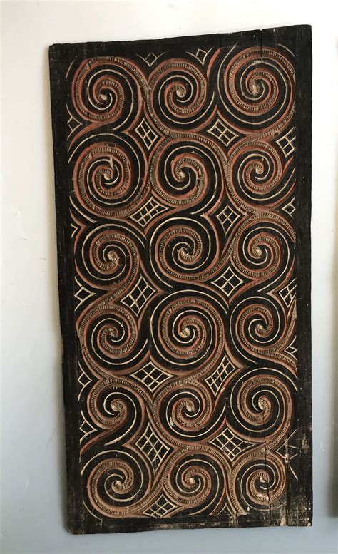 SOLD Antique Indonesian Toraja Carved painted wood panels Sulawesi ...