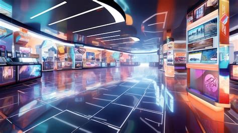 Premium Ai Image Futuristic Retail Realities Shopping Reimagined