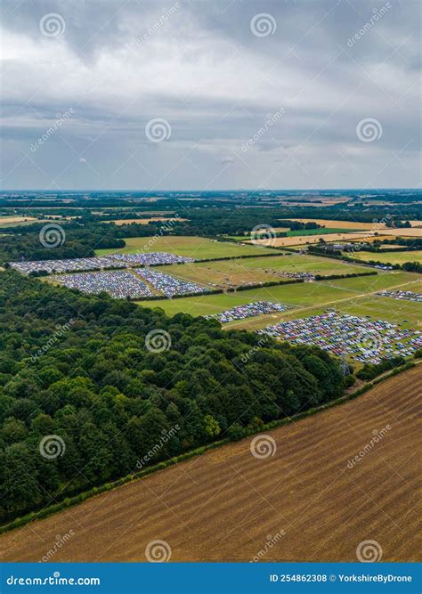 Aerial View Over Leeds Festival In Bramham Park Stock Photo Image Of