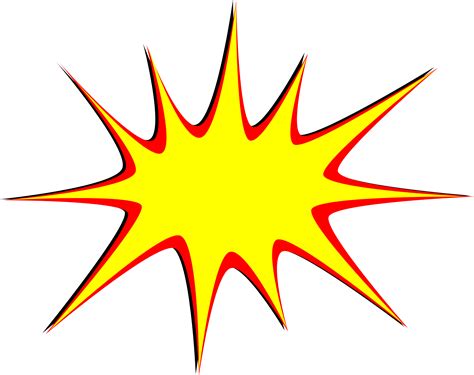 20 Comic Boom Explosion Vector Png Transparent Svg Vol 2