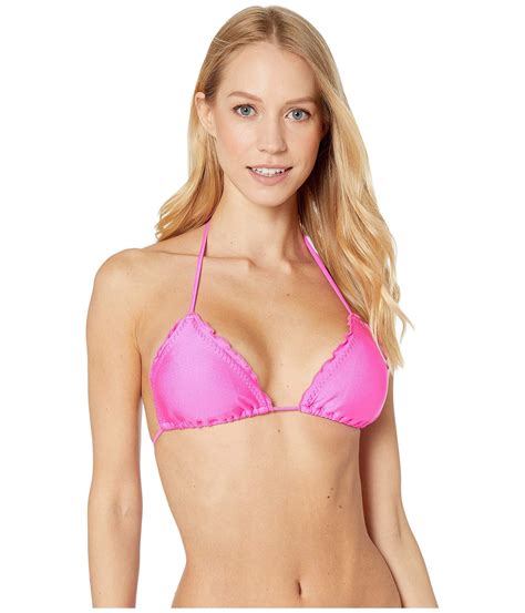 Luli Fama Synthetic Cosita Buena Wavey Triangle Bikini Top In Pink Lyst