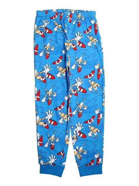 Sonic Pyjama Gar On Imprim Sonic En Coton Bleu Kiabi