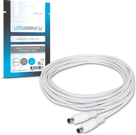 Litcessory Extension Cable For Philips Hue Lightstrip Plus 1m 2 Pack