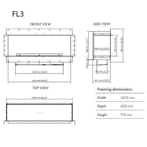 Planika Fires Forma Single Sided Chemin E Encastrable