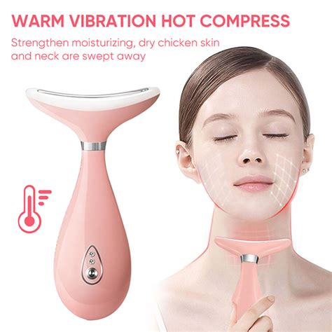 High Frequency Electric Face And Neck Lifting Massager Smart Mini Neck Massagerpink