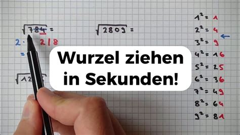 Mathe TRICK Wurzel Ziehen Ohne Taschenrechner Mathe Tricks Mathe