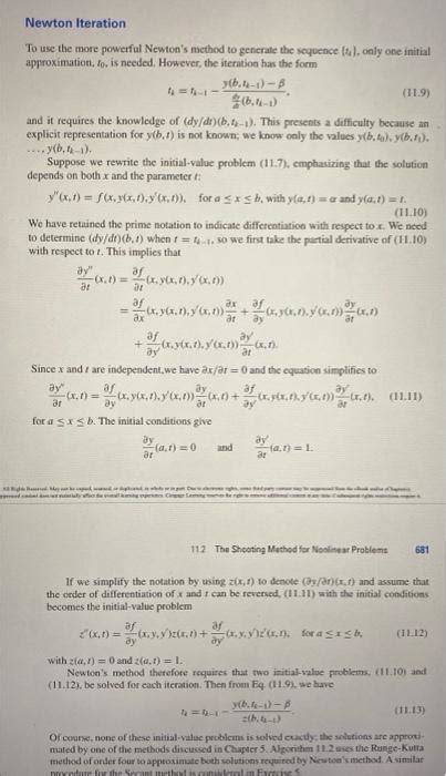 Solved 1 Use The Nonlinear Shooting Algorithm With H 0 5