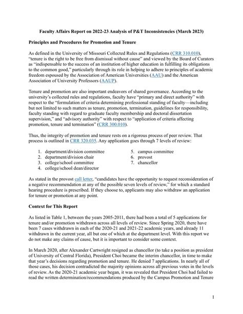 MU counters report that faculty were 'pressured' to pull tenure