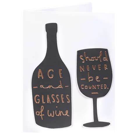 Papyrus Glass Of Wine Birthday Card Each Randalls