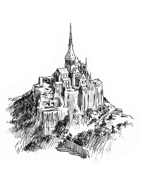 Mont St Michel Drawing By Brasci On Deviantart